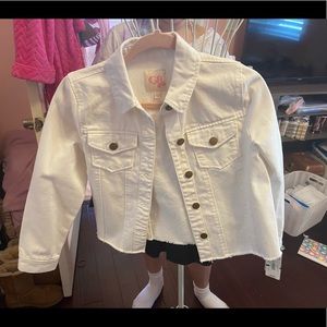 White Denim Jackets- Size L denim girls